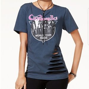 Juniors Cinderella Band Ripped Graphic T Shirt